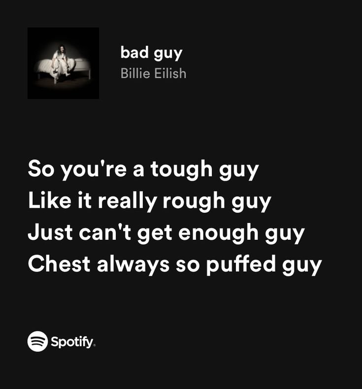 Billie Eilish Bad Guy Lyrics