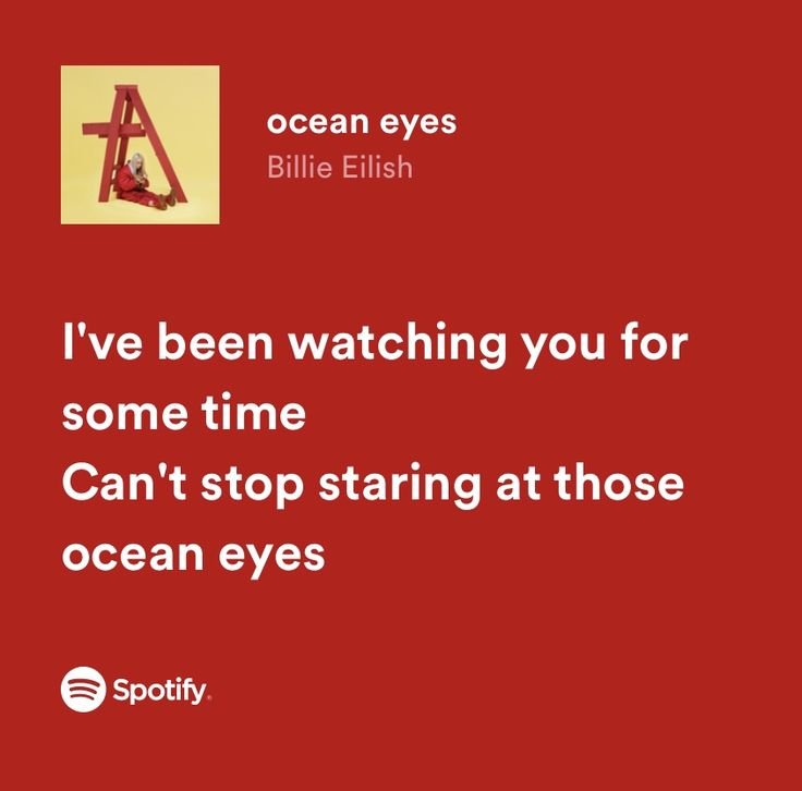 Billie Eilish Ocean Eyes Lyrics