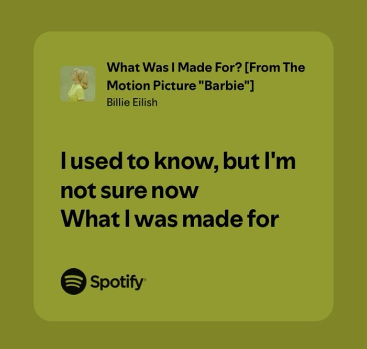 Billie Eilish What Was I Made For? Lyrics